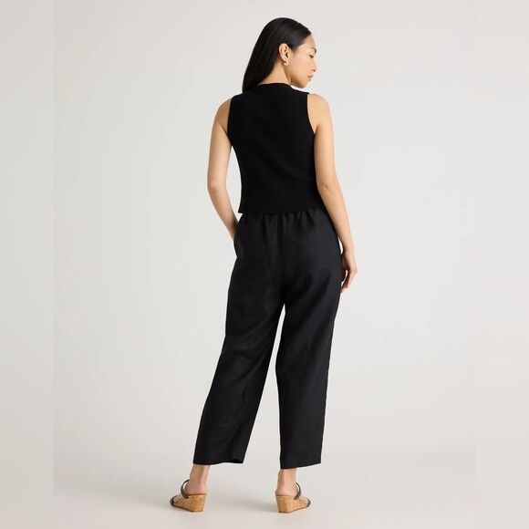 QUINCE 100% European Linen Black Pants - Picture 3 of 13